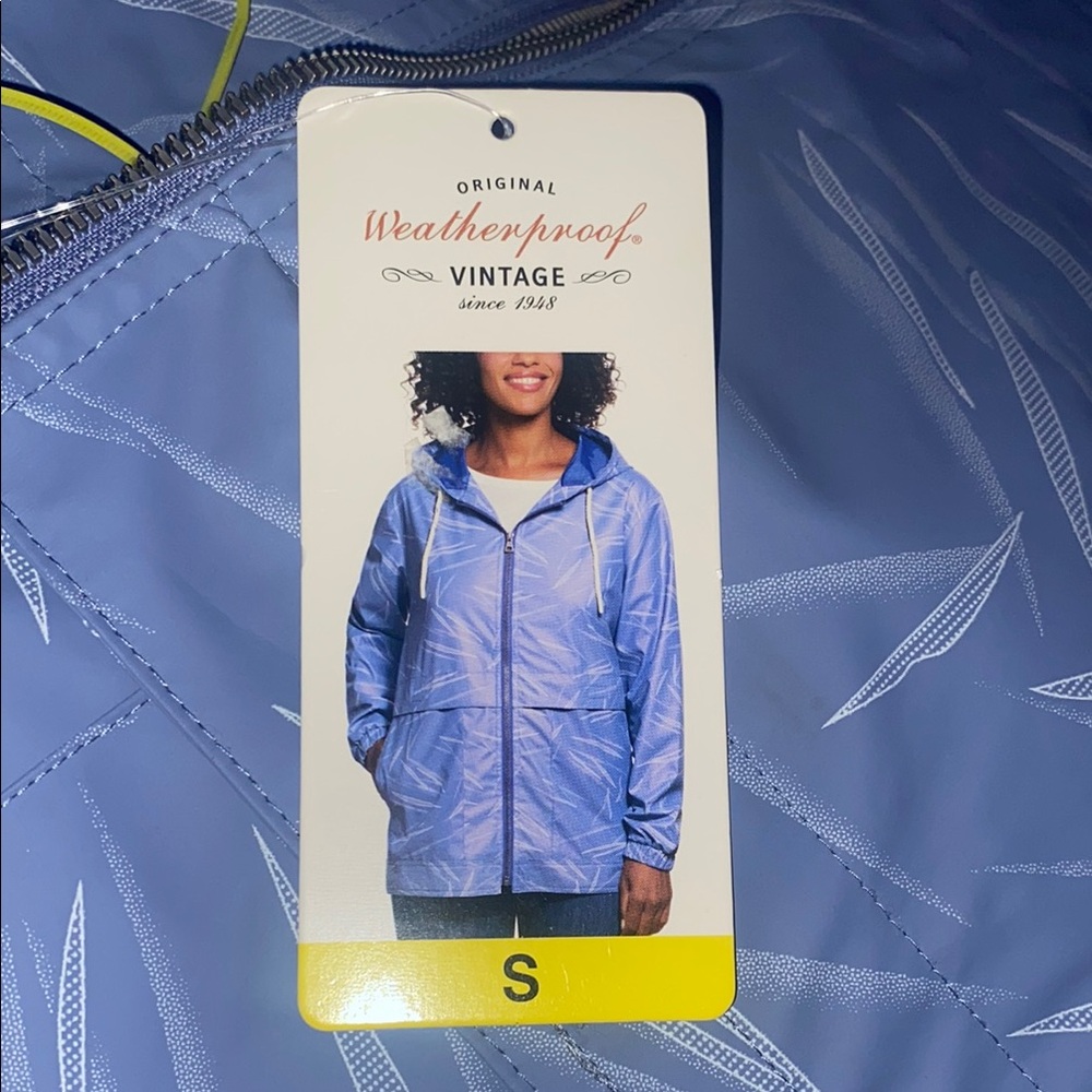 New Women’s Small Weatherproof Vintage Blue/Riverside Hooded Jacket. NWT